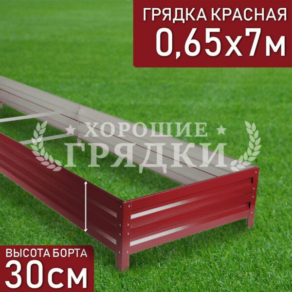 Грядка красная (30 см) - 0.65 x 7 м